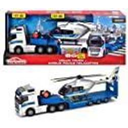 Majorette Simba Grand Volvo police set truck helicopte. [Ukendt]